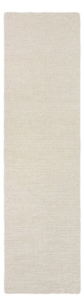 Ručno rađena vunena staza boje slonovače 80x230 cm Harris Boucle – Flair Rugs