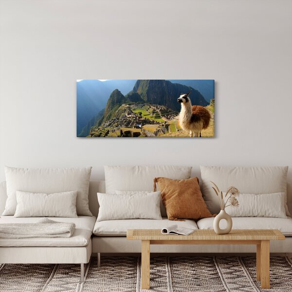 Slika - Lama i Machu Picchu (120x50 cm)