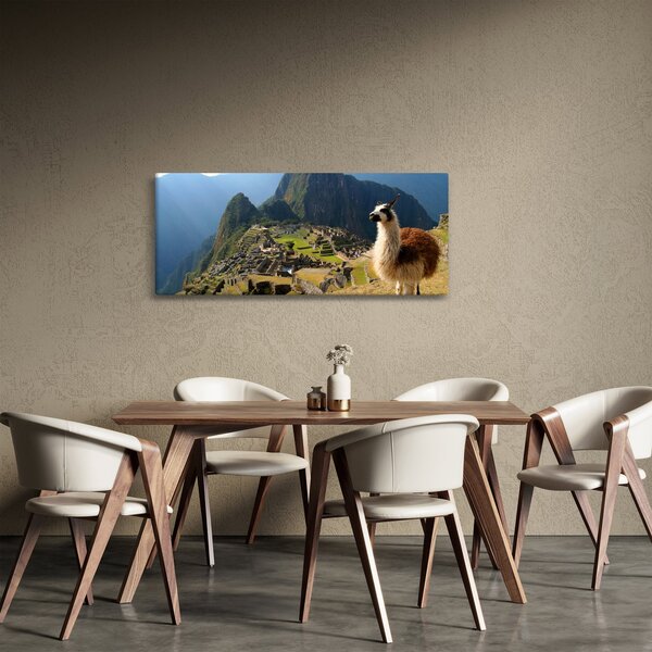 Slika - Lama i Machu Picchu (120x50 cm)