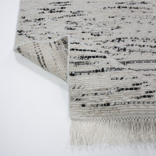 Sivi/boje slonovače ručno rađen vunen tepih 140x200 cm Ellsa – Flair Rugs