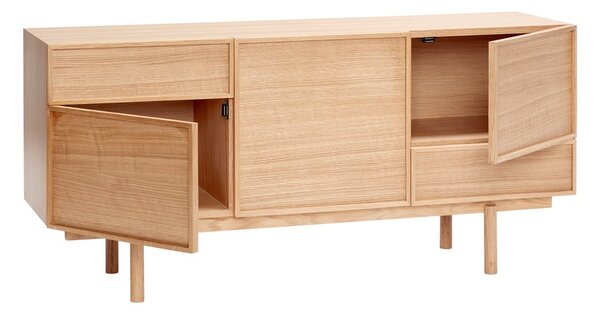 Niska komoda u dekoru hrasta u prirodnoj boji 140x65 cm Cube – Hübsch