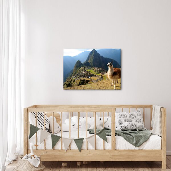Slika - Lama i Machu Picchu (70x50 cm)
