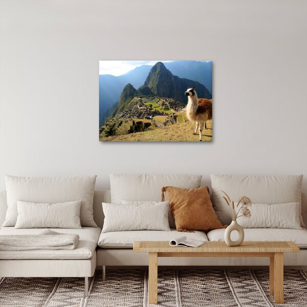 Slika - Lama i Machu Picchu (70x50 cm)