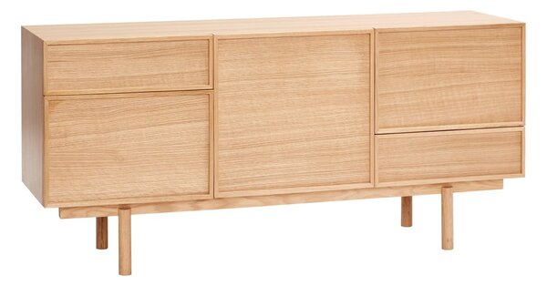 Niska komoda u dekoru hrasta u prirodnoj boji 140x65 cm Cube – Hübsch