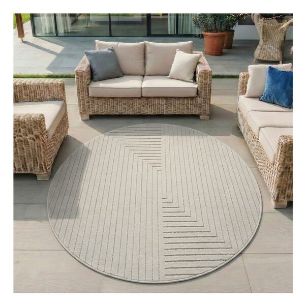 Krem okrugao unutarnji i vanjski tepih ø 80 cm Nova 1202 – Ayyildiz Carpets