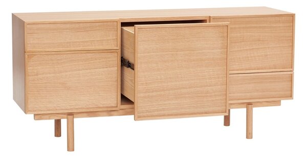 Niska komoda u dekoru hrasta u prirodnoj boji 140x65 cm Cube – Hübsch