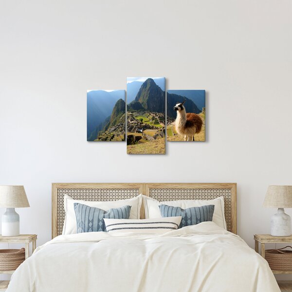 Slika - Lama i Machu Picchu (90x60 cm)