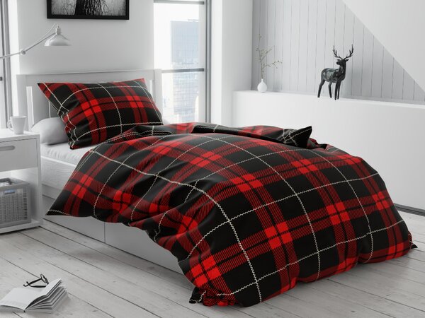 Pamučna posteljina ALBURY crvena Dimenzije posteljine: 70 x 90 cm | 140 x 200 cm