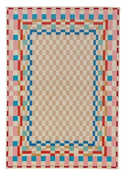 Tepih od mješavine vune 180x230 cm Checkered Border – Flair Rugs