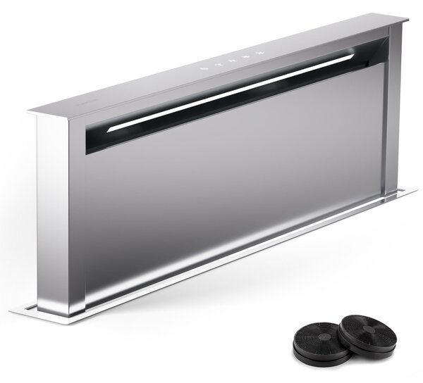 Klarstein Royal Flush Eco 90, napa, 90 cm, 604 m³/h, EEK A++, uključujući filtere s aktivnim ugljenom