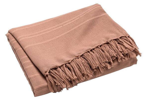 Pamučan prekrivač boje terakote 180x220 cm Lilia – douceur d'intérieur