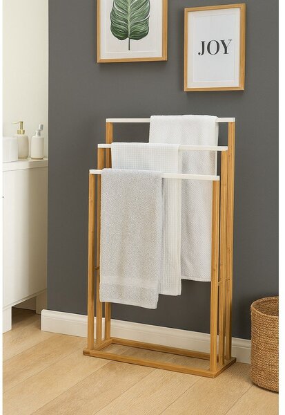 Držač za ručnike od bambusa u prirodnoj boji Nivo – Bonami Essentials