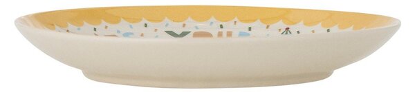 Žuti /krem dječji tanjur od kamenine ø 16 cm Celebrate – Bloomingville Mini
