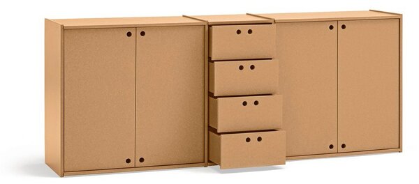 Komoda u prirodnoj boji 197x80x40 cm Wally – Teulat