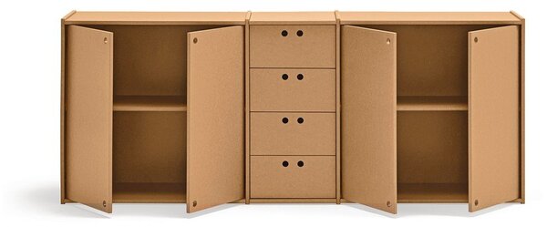 Komoda u prirodnoj boji 197x80x40 cm Wally – Teulat