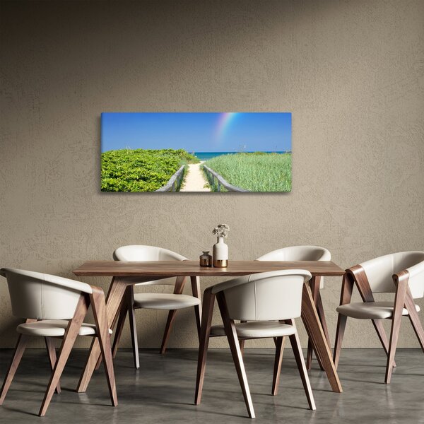 Slika - Pejzaž i duga (120x50 cm)
