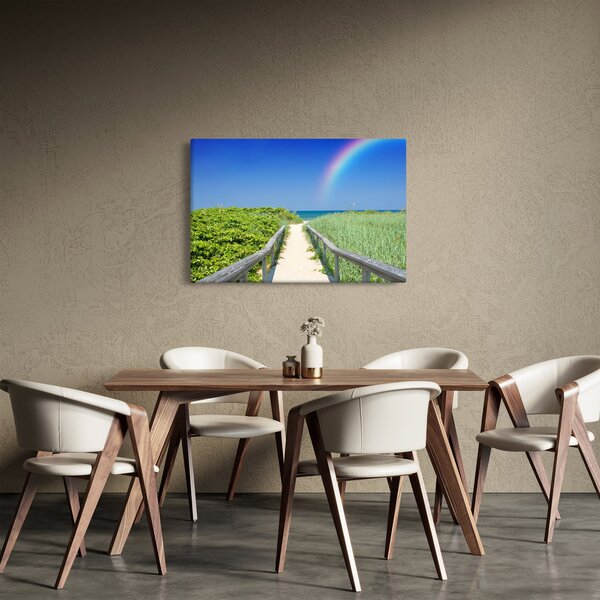 Slika - Pejzaž i duga (90x60 cm)