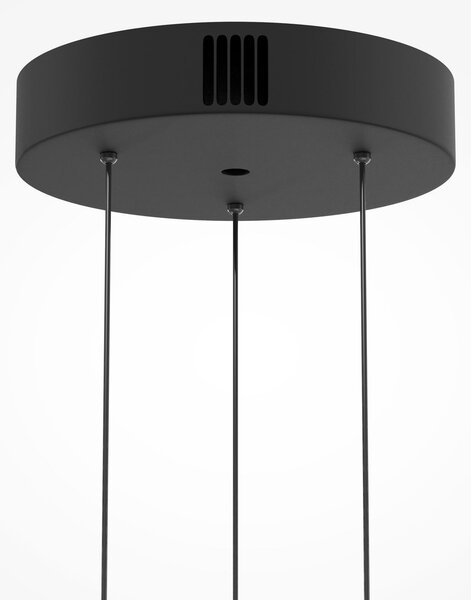 Maytoni LED viseća svjetiljka Bassa, maslinasto zelena, Ø 45 cm, staklo, prigušiva, prigušiva, Zelena, Dnevni boravak/blagovaonica, Staklo