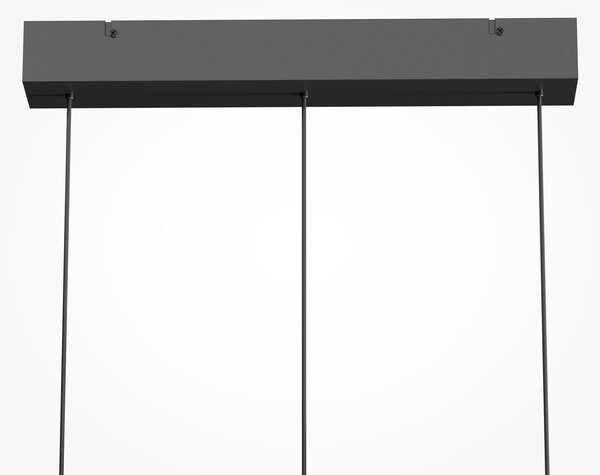 Maytoni LED viseća svjetiljka FLOAT, siva/crna, 3 svjetla, 68 cm, staklo/metal, prigušiva, Sivo, Dnevni boravak/blagovaonica, Staklo
