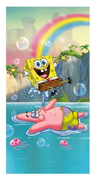 Pamučan dječji ručnik 70x140 cm Sponge Bob "Tropical Duo" – Jerry Fabrics