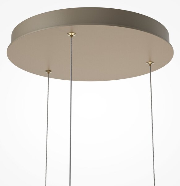 Maytoni SCALA LED viseća lampa, smeđa/brončana, Ø 40 cm, staklo s tri sjenila, prigušiva, prigušiva, Smeđa / hrđa, Dnevni boravak/blagovaonica, Staklo