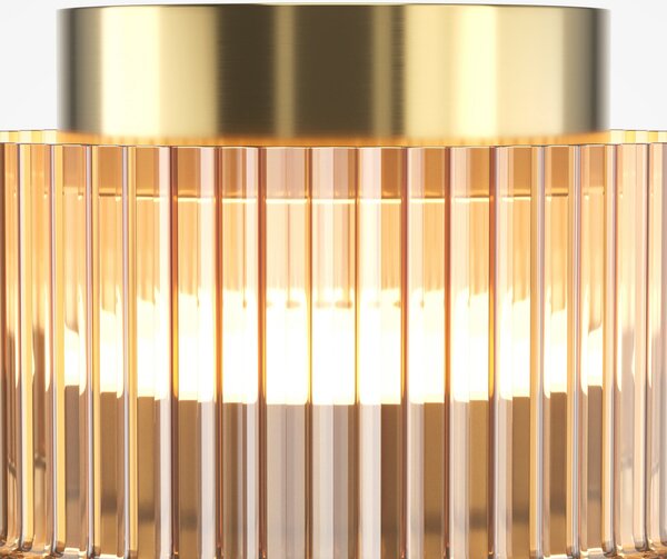 Maytoni SCALA LED stropna svjetiljka, smeđa/brončana, Ø 15 cm, staklo, dimabilna, prigušiva, Smeđa / hrđa, Dnevni boravak/blagovaonica, Staklo