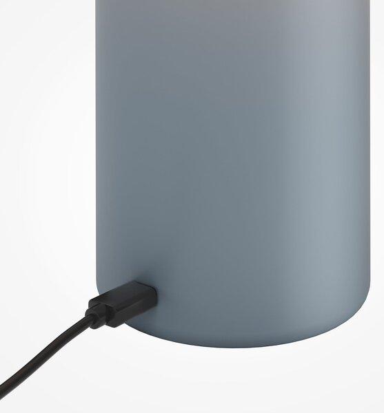 Maytoni Topo LED punjiva stolna lampa, svijetloplava, visina 20 cm, metal, s, prigušiva, Plava, Dnevni boravak/blagovaonica, Metal