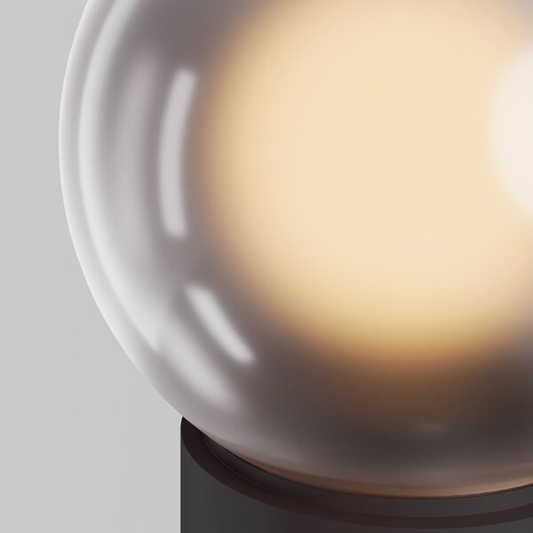 Maytoni Elyra LED punjiva stolna lampa, smeđa, visina 20 cm, IP54, prigušiva, prigušiva, Smeđa / hrđa, Dnevni boravak/blagovaonica, Staklo, Metak
