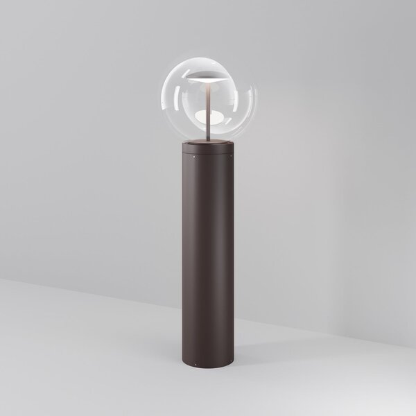 Maytoni Velora LED svjetlo za stazu, smeđe, visina 60 cm, metal/staklo, IP65, Smeđa / hrđa, Metal, Metak