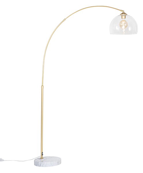 Moderna lučna svjetiljka od mesinga s prozirnim staklom - Arc