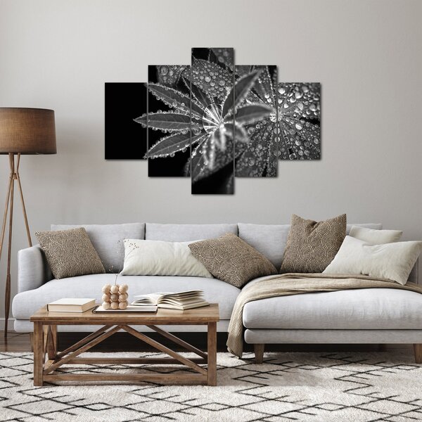 Slika - Lišće s kapljicama (150x105 cm)