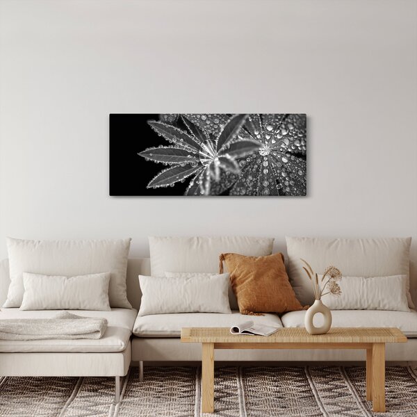 Slika - Lišće s kapljicama (120x50 cm)
