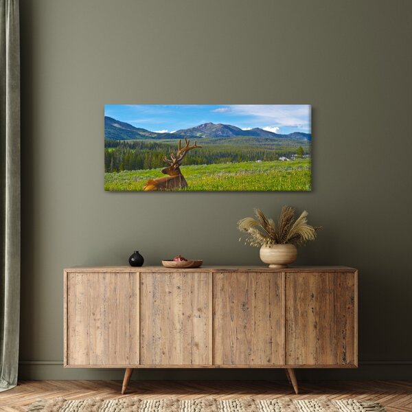Slika - Jelen na livadi (120x50 cm)
