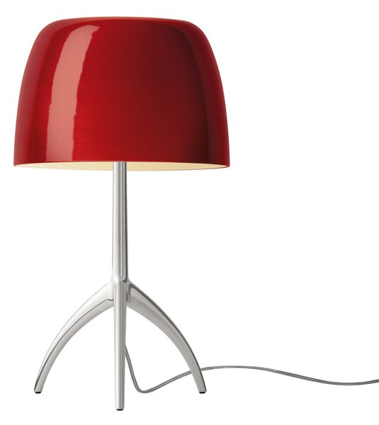 Foscarini Lumiere piccola alu/crvena prigušiva, prigušiva, Crvena, Dnevni boravak/blagovaonica, Staklo