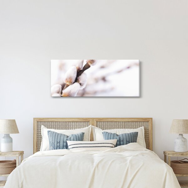 Slika - Grana s macicama vrbe ive (120x50 cm)