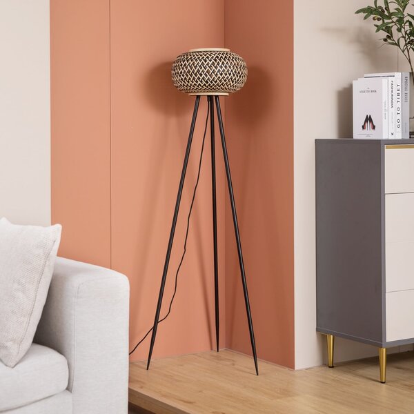 Podne Lampa Lindby, Nerys, Drvo, Dnevna soba, Drvo