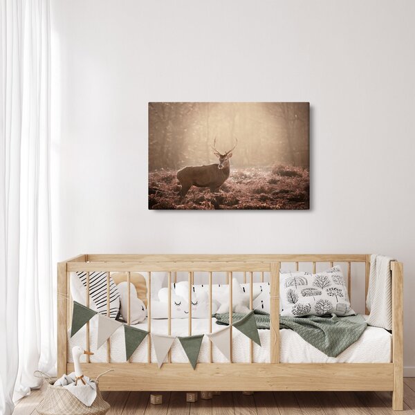 Slika - Jelen u šumi (90x60 cm)