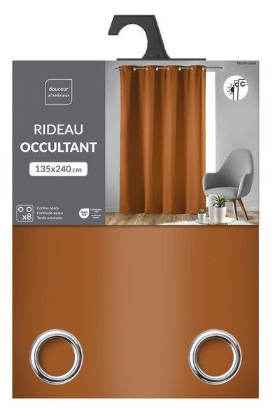 Zatamnjujuća zavjesa boja terakote 135x240 cm Occult – douceur d'intérieur