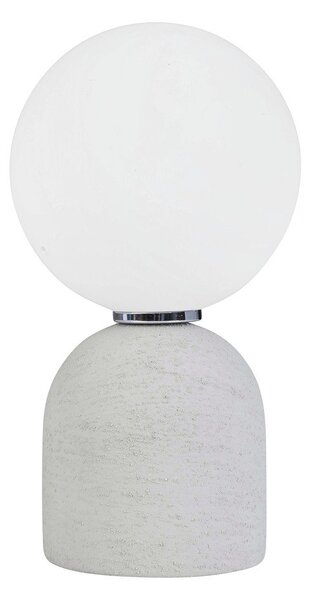 Siva stolna lampa keramička sa staklenim sjenilom (visina 22 cm) Jael – Yes Everyday