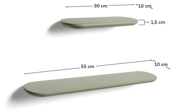 Zelene police u setu 2 kom 55 cm Arely – Kave Home