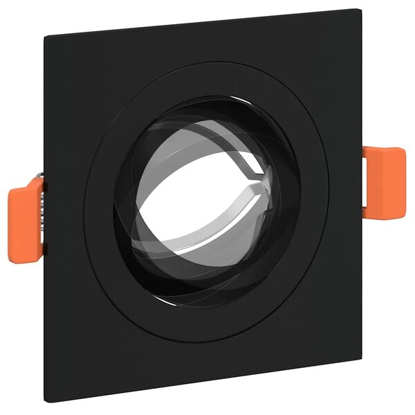 Reflektor 24 kom. Crna 9 x 9 x 2 cm Aluminij - Crna 24 Četvrtasto