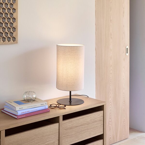 Hübsch HÜBSCH Sable stolna lampa, boje pijeska, visina 50 cm, tkanina, Bež, Dnevni boravak/blagovaonica, Tkanina / tekstil