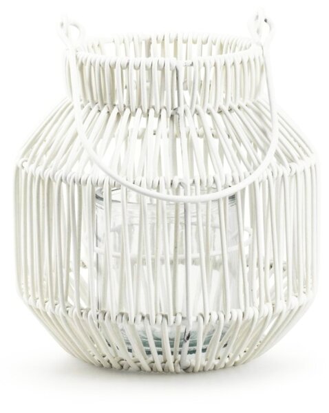 Metalni lampion MAREN HALO 18,5 cm, bijela