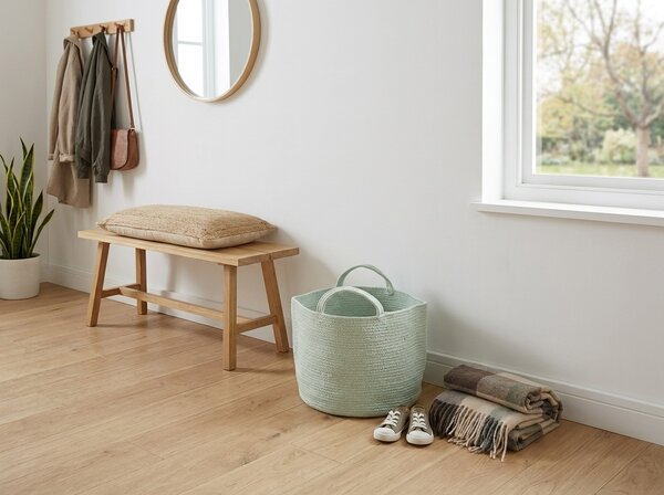 Košara za pohranu s ručkama COTTON HAVEN 35x35 cm - više boja Boja: Svijetlo zelena