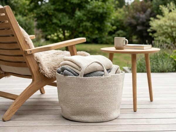 Košara za pohranu s ručkama COTTON HAVEN 35x35 cm - više boja Boja: Svijetlo zelena