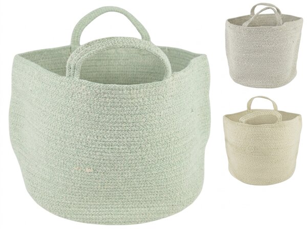 Košara za pohranu s ručkama COTTON HAVEN 35x35 cm - više boja Boja: Svijetlo zelena
