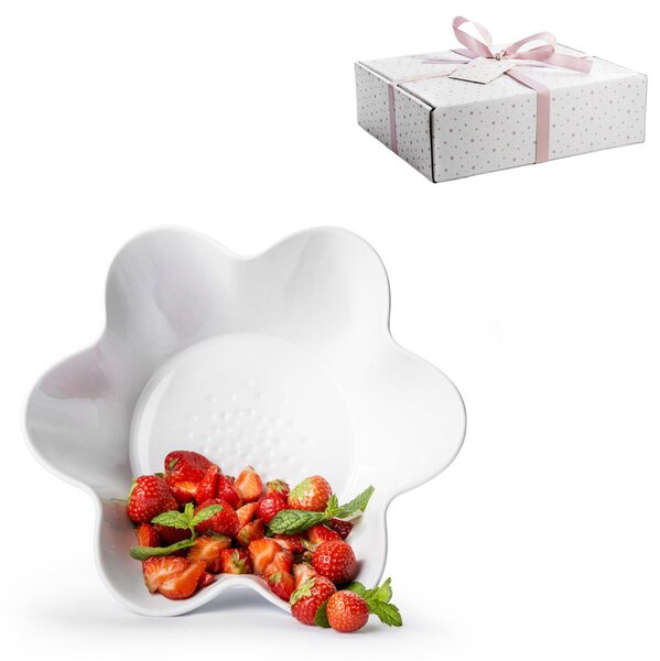 Keramička zdjela PICCADILLY FLORA Ø25,5 cm, bijela