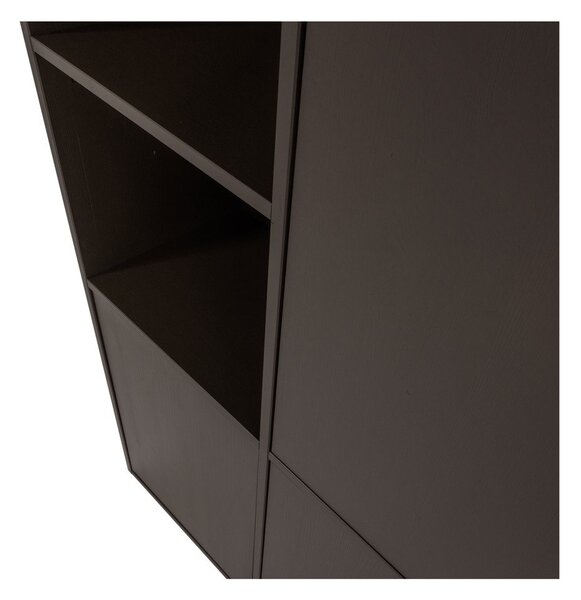 Tamno smeđa modularna škrinja za pohranu od masivnog bora 108x215 cm Meggy – WOOOD