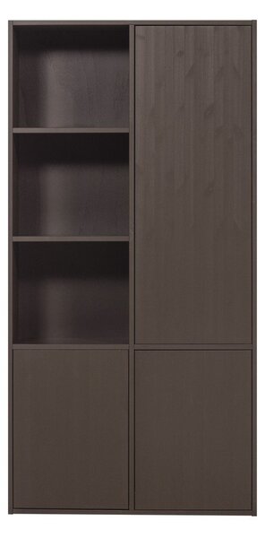 Tamno smeđa modularna škrinja za pohranu od masivnog bora 108x215 cm Meggy – WOOOD