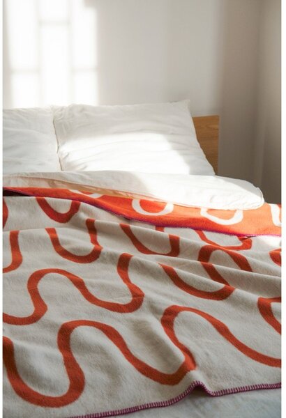 Narančasta deka 150x200 cm Swirl – noo.ma